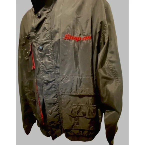 SnapOn Jacket Men’s Size XL Black Zip Snap Multiple Pockets Logo Embroidery - Picture 6 of 16